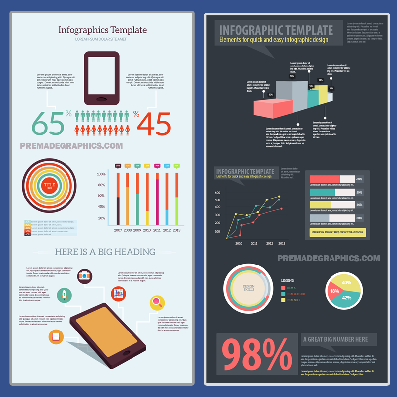 5 Infographic Templates in PSD Format