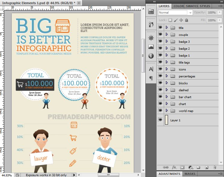5 Infographic Templates in PSD Format